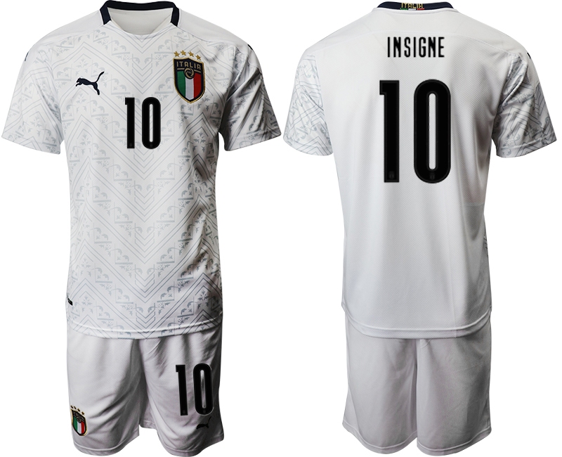 2021 Men Italy away #10 white soccer jerseys->italy jersey->Soccer Country Jersey